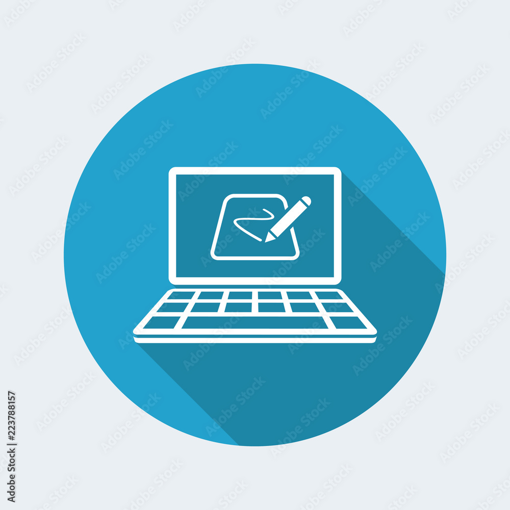 Designer tablet application - Vector web icon Designer tablet application - Vector web icon