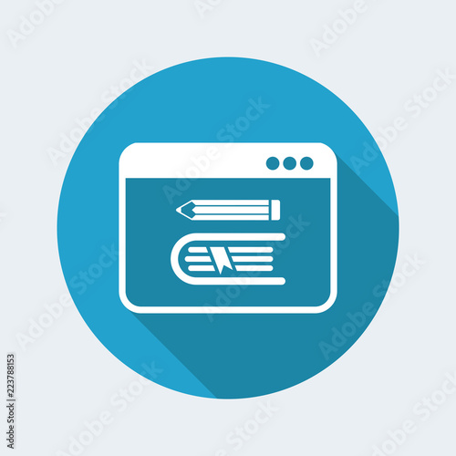 Library online - Vector web icon