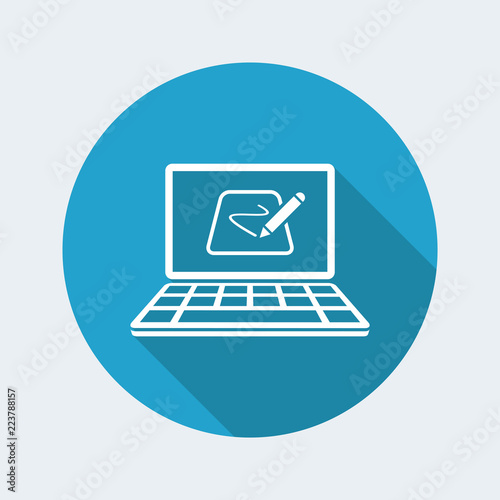 Designer tablet application - Vector web icon