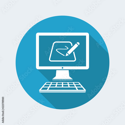 Designer tablet application - Vector web icon