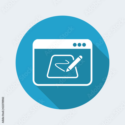 Designer tablet application - Vector web icon