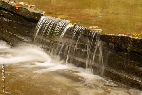 Waterfall on Four Mile creek in late summer at Wintergreen gorge