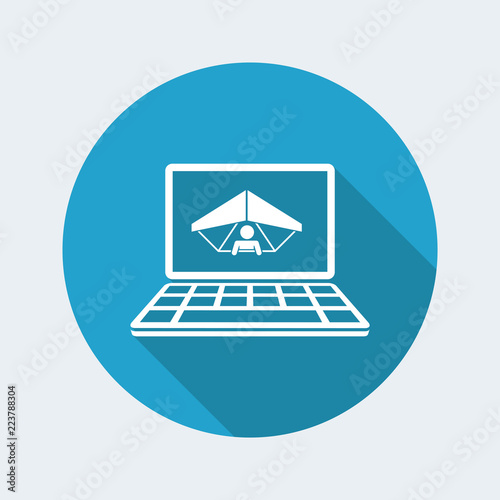 Extreme sport website - Vector flat icon