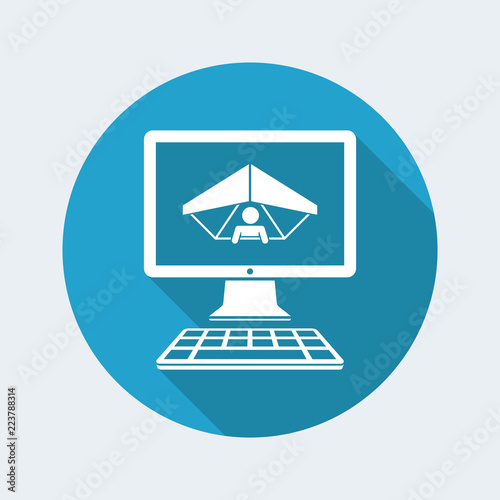 Extreme sport website - Vector flat icon