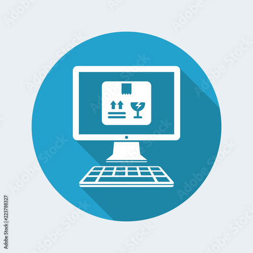 Delivery internet service - Vector flat icon