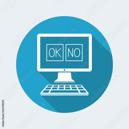 Checkbox computer confirm or decline - Minimal vector icon