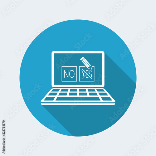 Check web option - Approve or decline - Vector flat icon