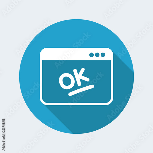 Ok result - Approved application - Vector flat icon