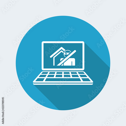 House protection application - Vector flat icon