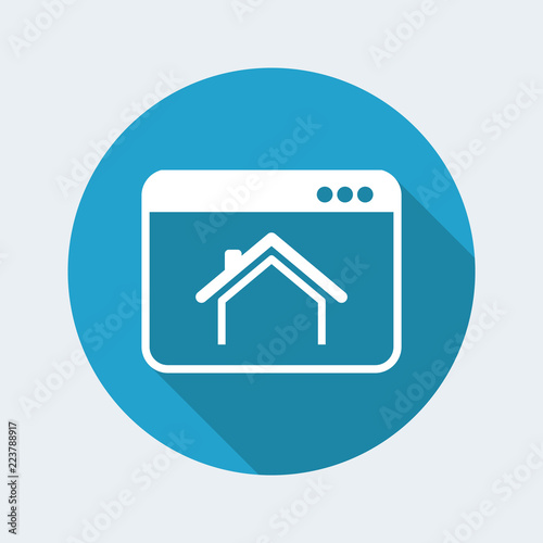 Real estate website - Vector flat icon