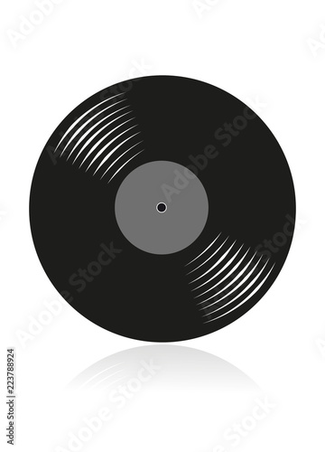 Vinyl Schallplatte Retro Look Design.Isoliert als Vorlage oder Icon
