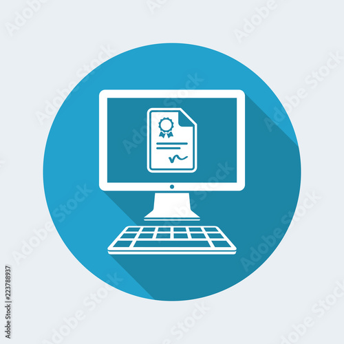Online document service - Vector flat icon