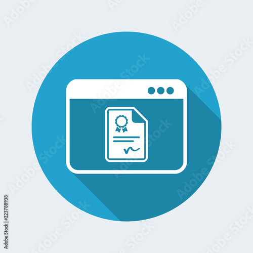 Online document service - Vector flat icon