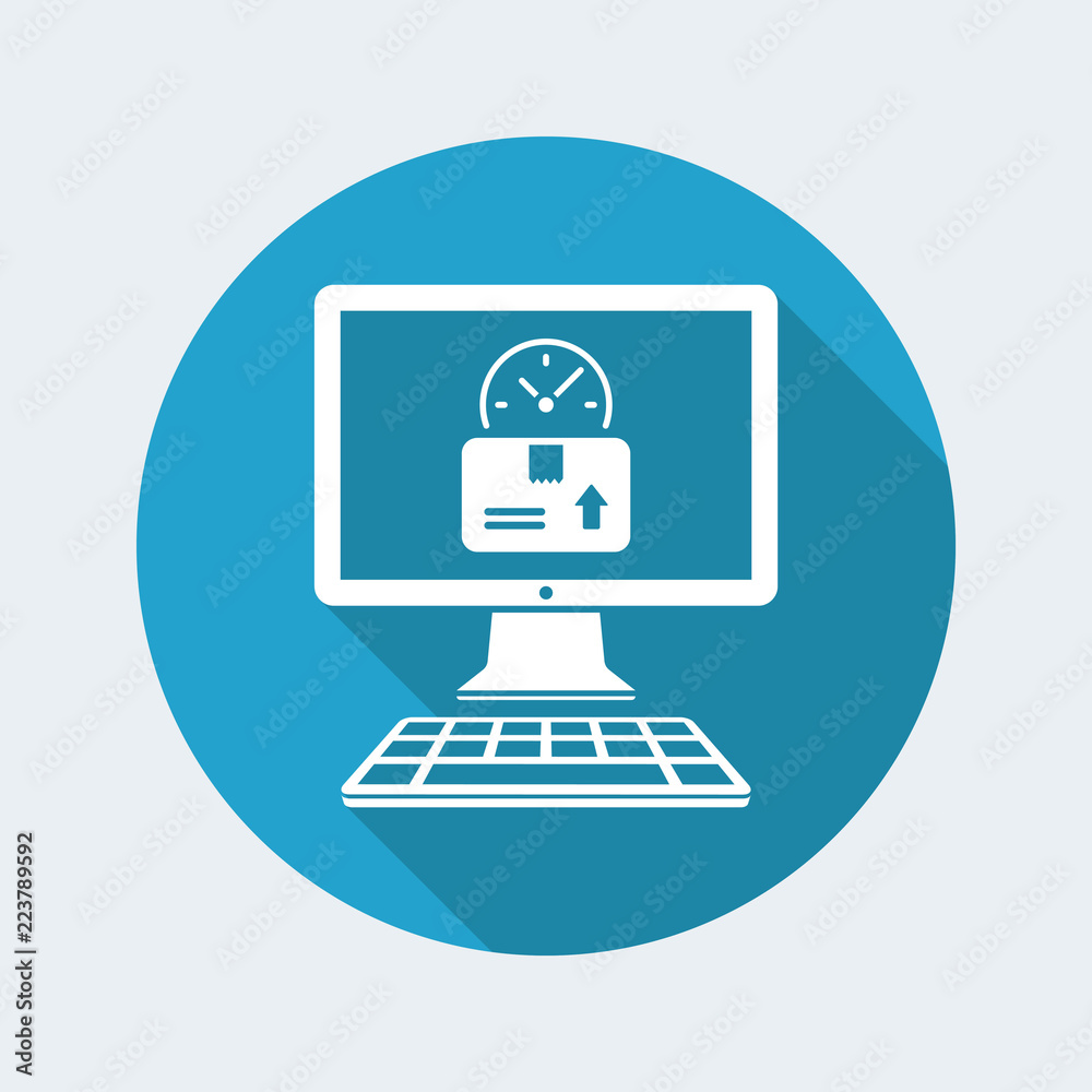 Appointment for the postal delivery - Vector flat icon Appointment for the postal delivery - Vector flat icon