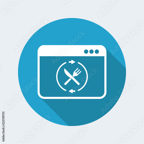 Fooding full web services - Vector flat icon