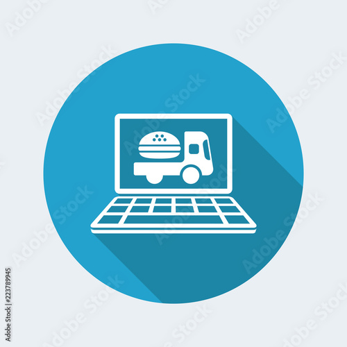 Wallpaper Mural Fast food online delivery - Vector flat icon Torontodigital.ca