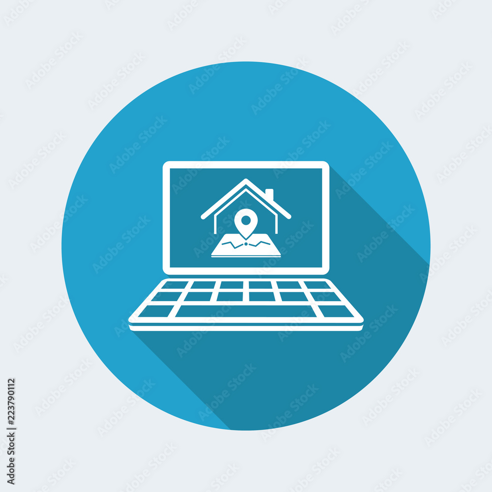 Find us online button - Vector flat icon Find us online button - Vector flat icon