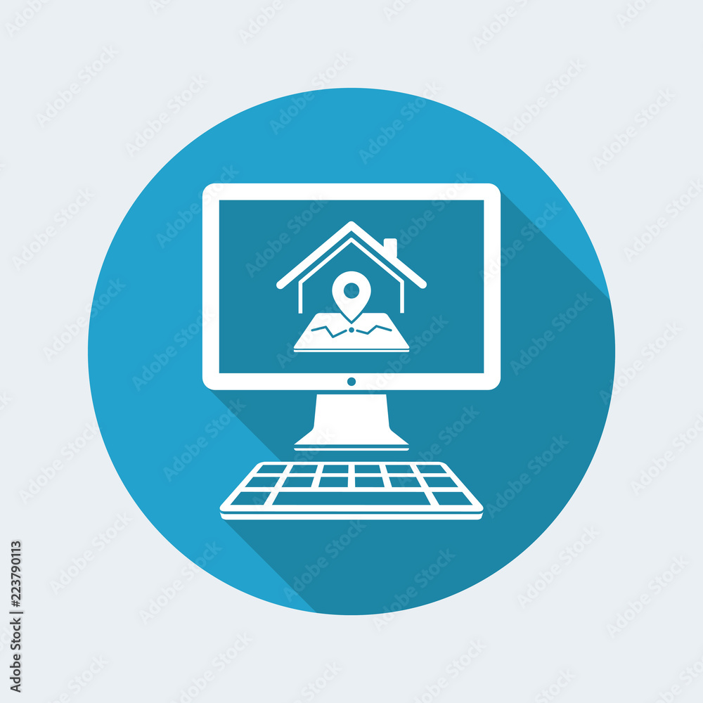 Find us online button - Vector flat icon Find us online button - Vector flat icon