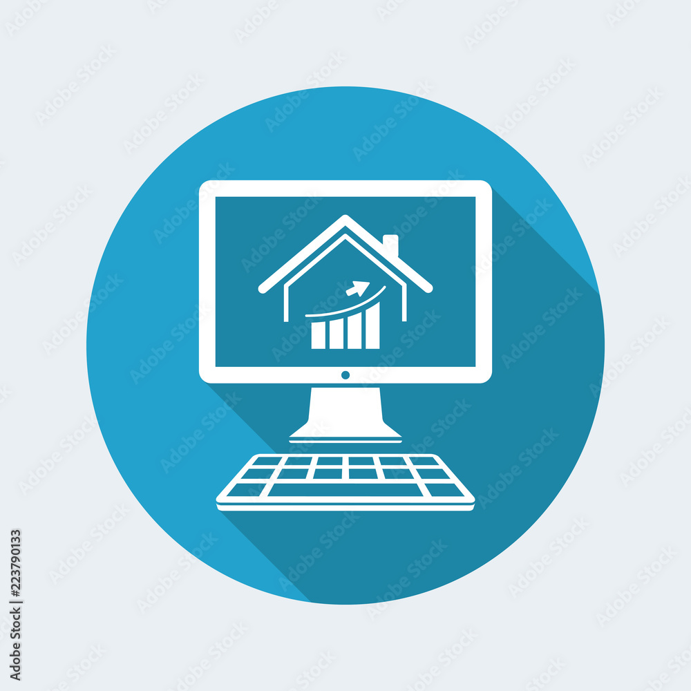 custom made wallpaper toronto digitalEarnings in the housing market - Vector flat icon