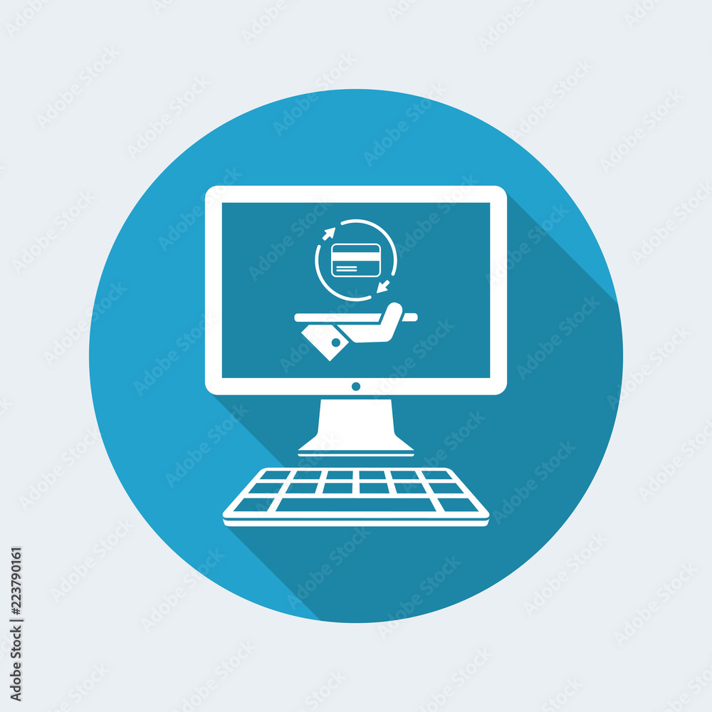 Online banking services - Vector web icon Online banking services - Vector web icon