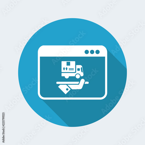 Online delivery service - Vector flat icon Free Download Online delivery service - Vector flat icon - GFXLoad