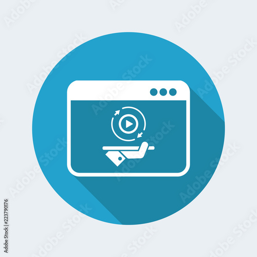 Full multimedia services - Vector flat icon