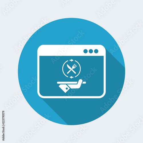 Fooding full web services - Vector flat icon