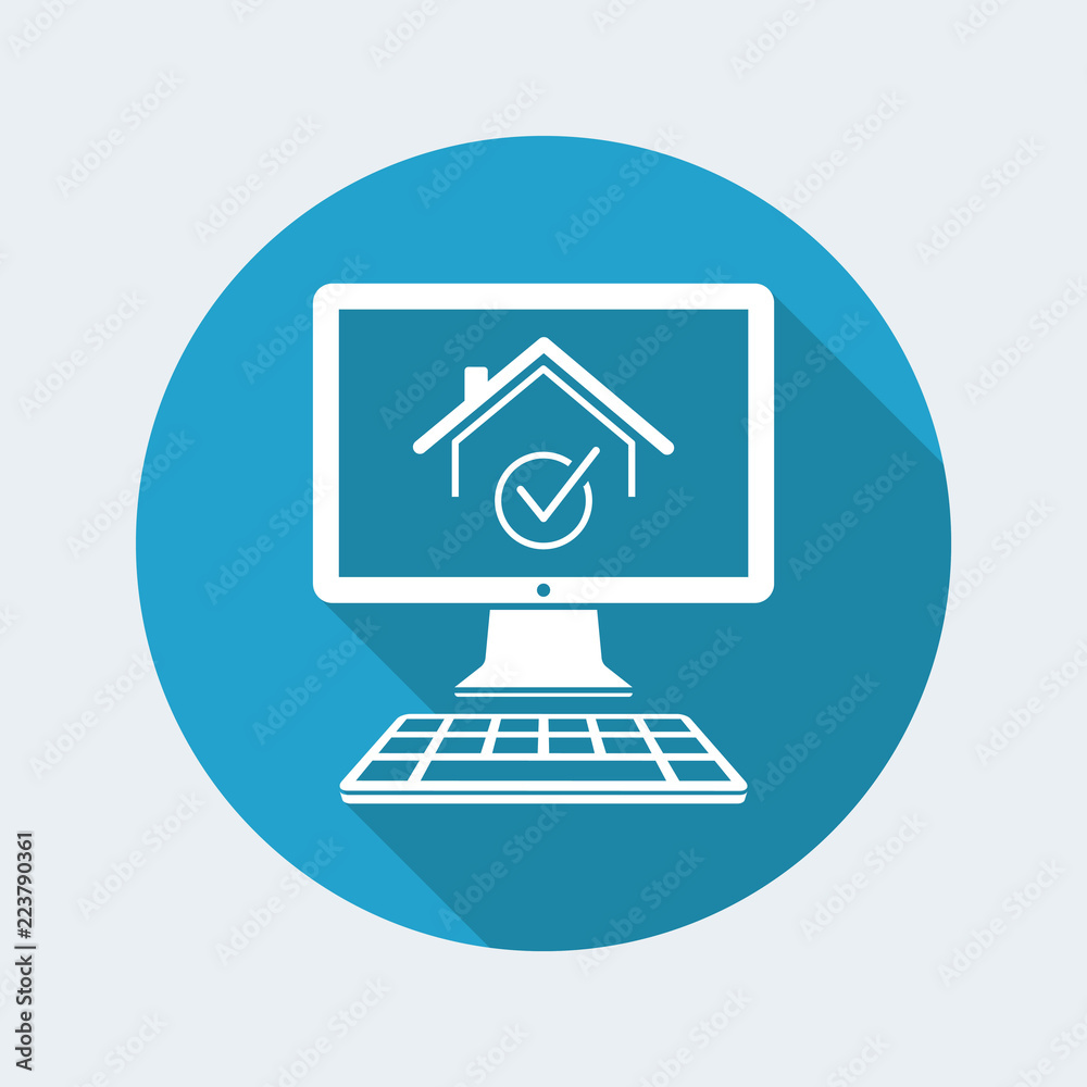 Pick house - Vector icon for computer website or application Pick house - Vector icon for computer website or application