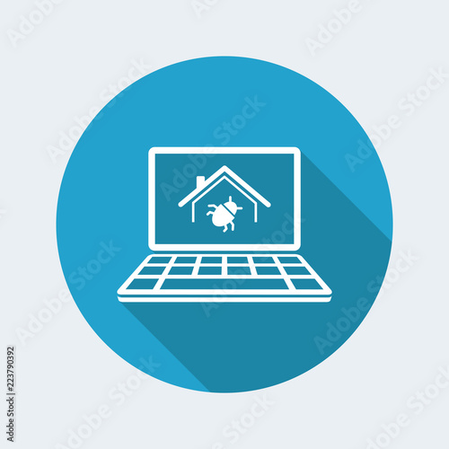 Domestic disinfestation - Vector icon for computer website or application