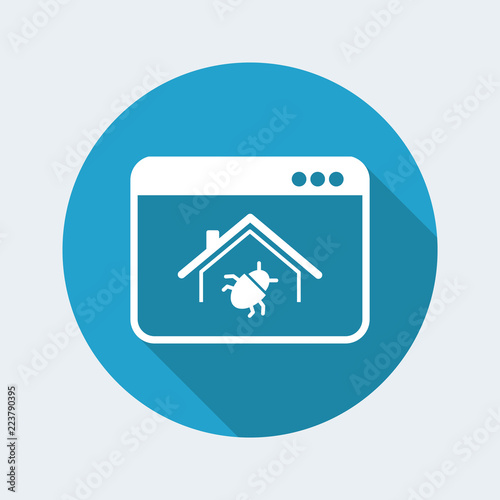 Domestic disinfestation - Vector icon for computer website or application