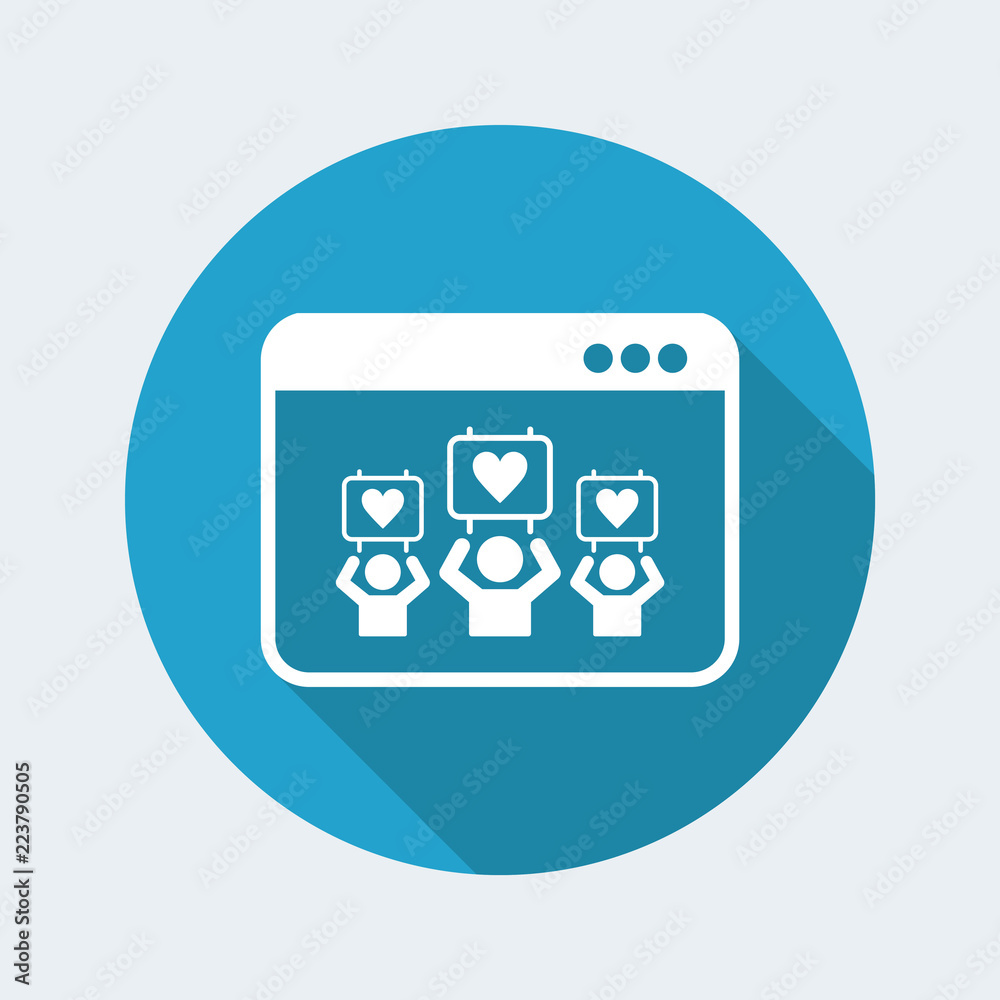 Lovers - Vector icon for computer website or application Lovers - Vector icon for computer website or application