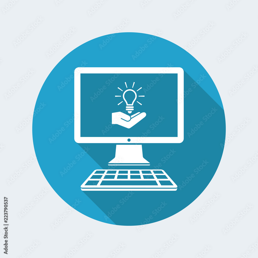 Light bulb - Innovative idea - Vector icon for computer website or application Light bulb - Innovative idea - Vector icon for computer website or application