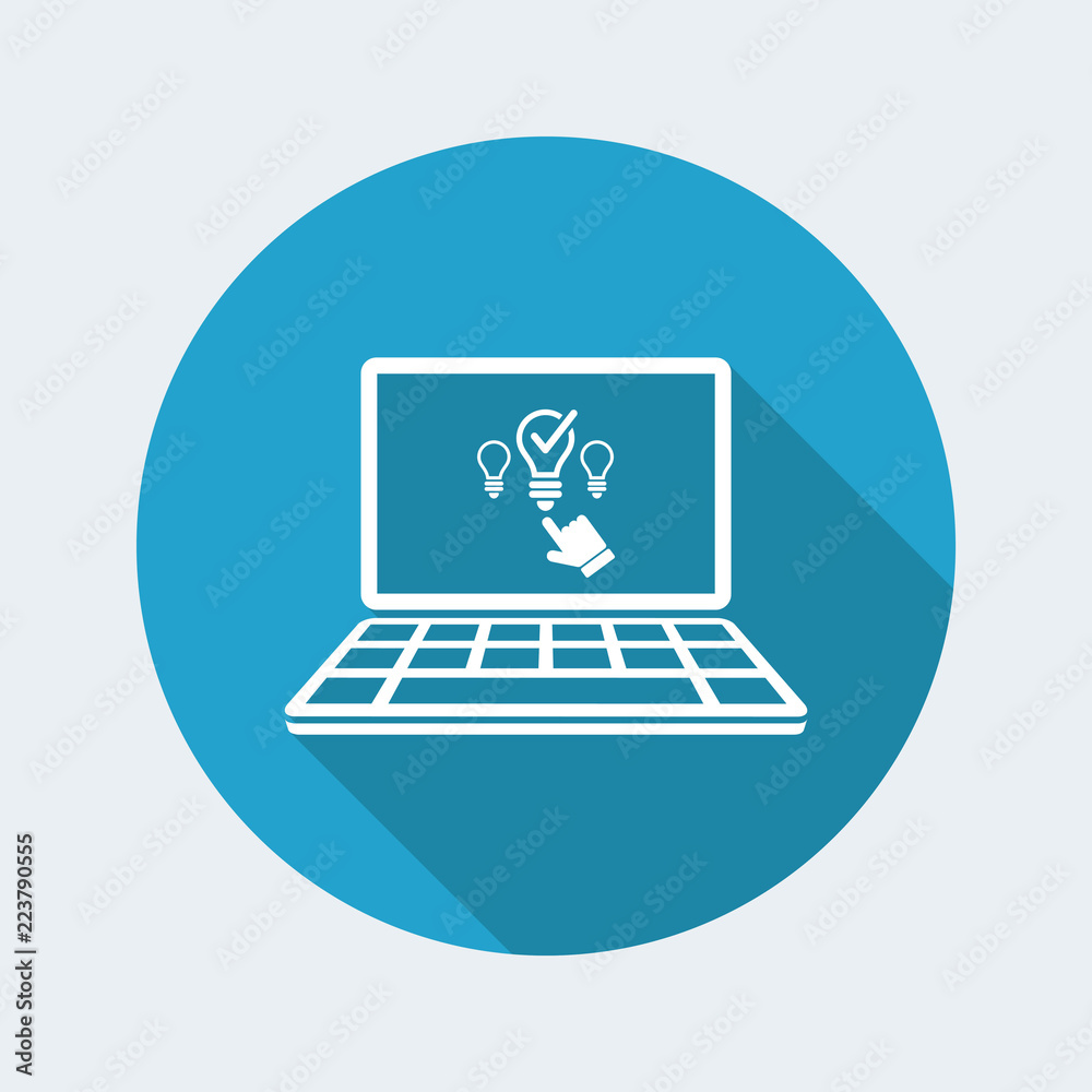 Pick the better idea - Vector icon for computer website or application