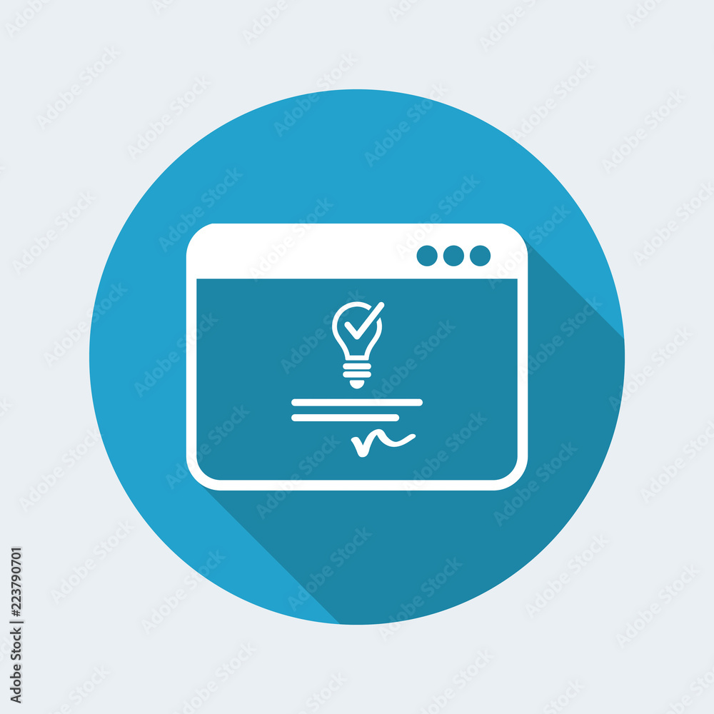 Patented idea - Vector icon for computer website or application Patented idea - Vector icon for computer website or application