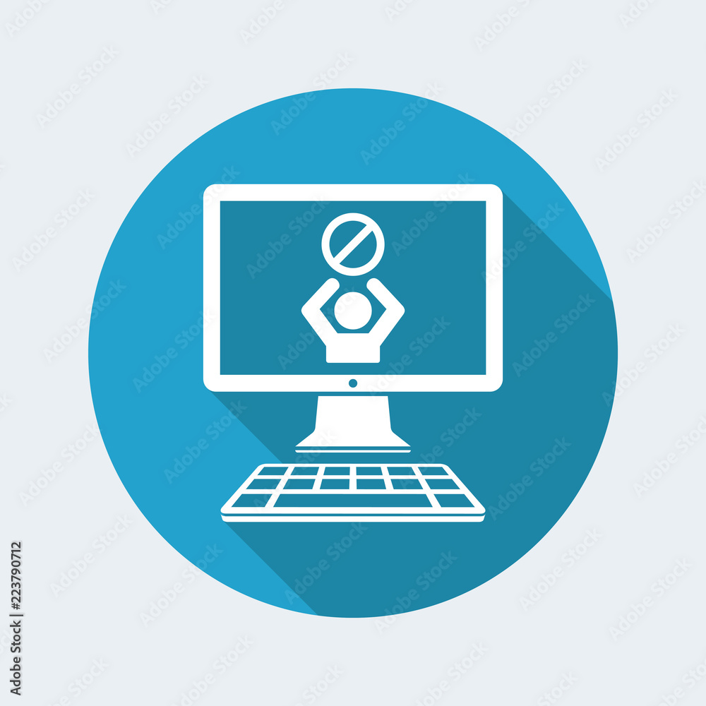 Prohibited page - Vector icon for computer website or application Prohibited page - Vector icon for computer website or application