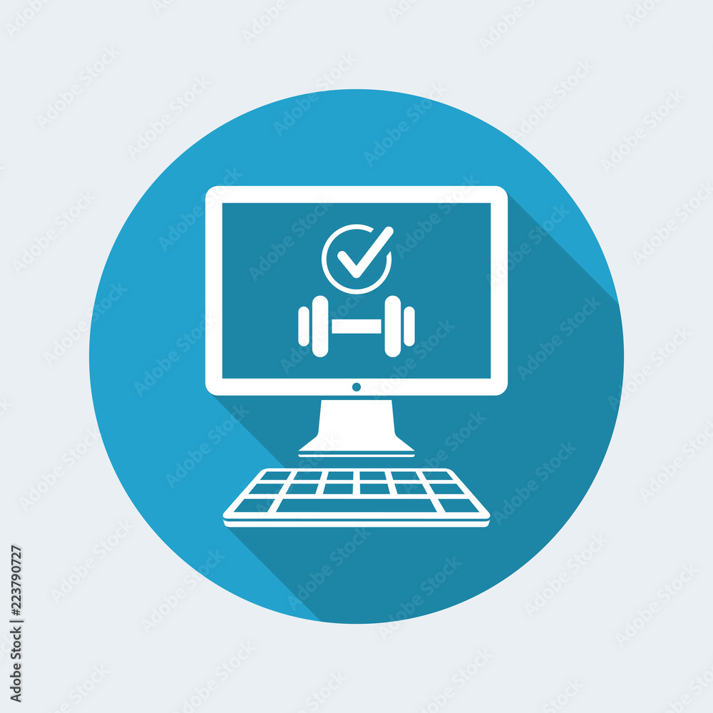 Gym page - Vector icon for computer website or application Gym page - Vector icon for computer website or application