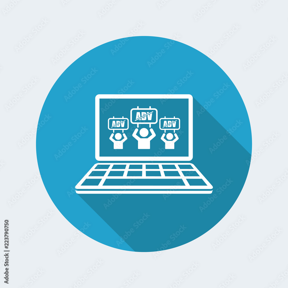 Adv block - Vector icon for computer website or application Adv block - Vector icon for computer website or application