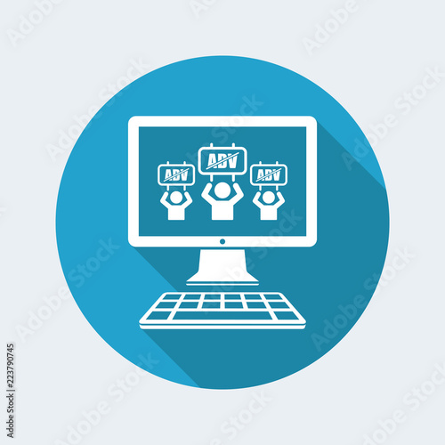 Adv block - Vector icon for computer website or application
