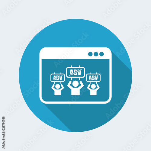 Adv block - Vector icon for computer website or application