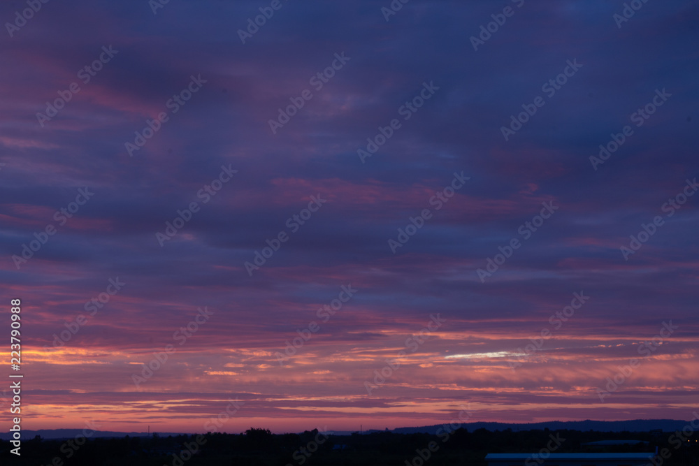 An amazing sunset over the fields of Bueng Kan Thailand. An amazing sunset over the fields of Bueng Kan Thailand.
