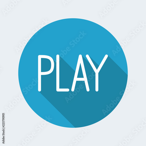 Play button - Vector icon for computer website or application