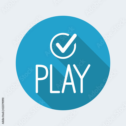 Play button - Vector icon for computer website or application