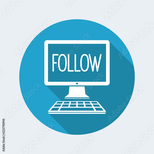 Follow window - Vector icon for computer website or application