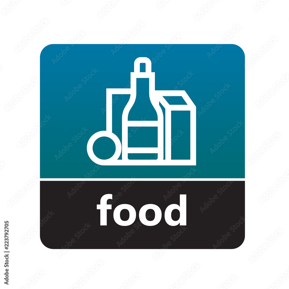 Food sign with label for print and digital content Stock Photo | Adobe ...