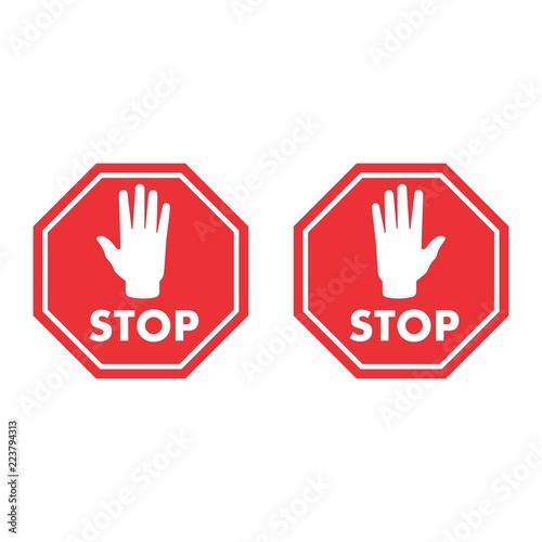 Stop hand icon