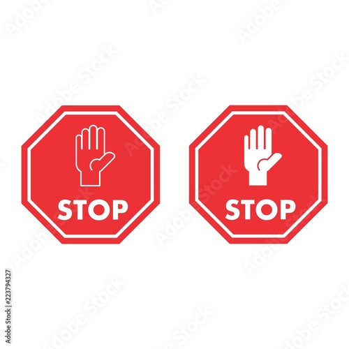 Stop hand icon