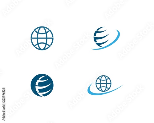 globe ilustration logo vector