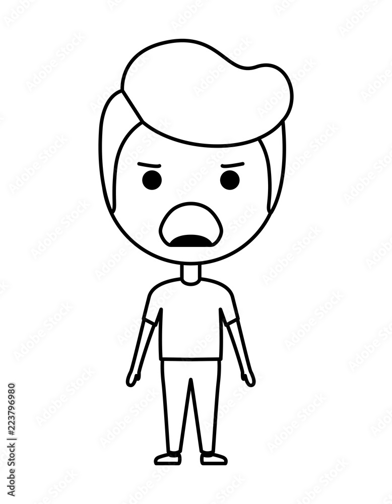 cartoon sad man kawaii character cartoon sad man kawaii character