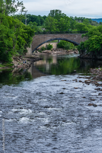 A view of a bridge crossing over the Ausable River