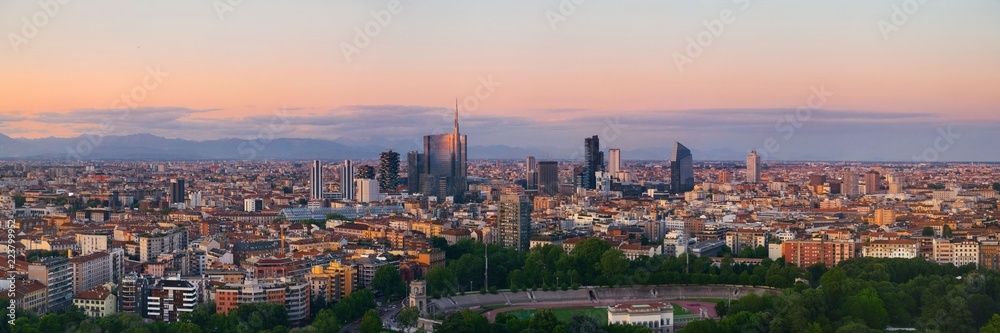 Milan city skyline